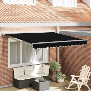 Cortină Retractabilă Manuală Negru 300x250 cm | UMBRĂ