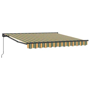 Cortină Retractabilă Verde-Galben 300x250 cm Poliester 2