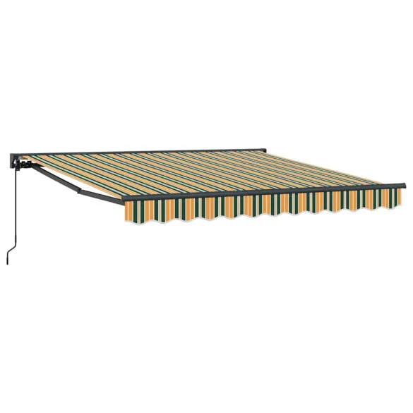 Cortină Retractabilă Verde-Galben 300x250 cm Poliester