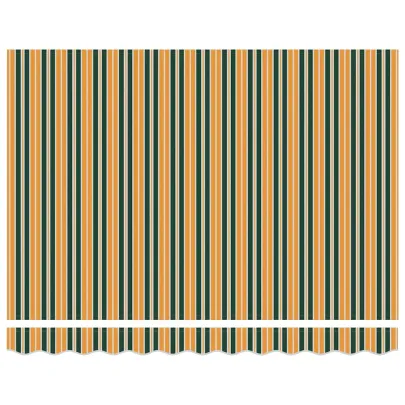 Cortină Retractabilă Manuală Verde-Galben 300x250 cm