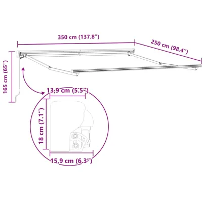 Cortină Retractabilă Manuală Crem 350x250 cm - Ușoară și Rezistentă