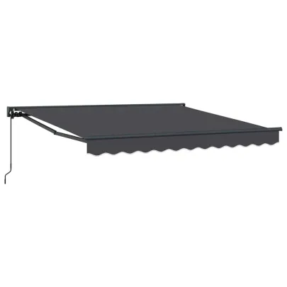 Cortină Retractabilă Manuală Antracit 350x250 cm | UMBRĂ
