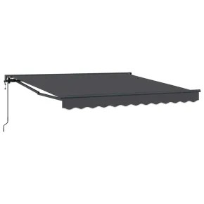 Cortină Retractabilă Manuală Antracit 350x250 cm - Umbră Perfectă 2