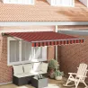 Cortină Retractabilă Manuală Portocalie-Maró 350x250 cm