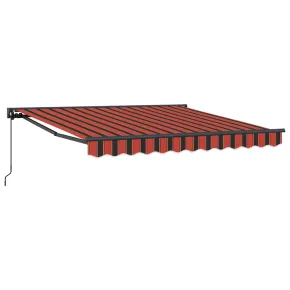 Cortină Retractabilă Manuală Portocalie-Maró 350x250 cm 2