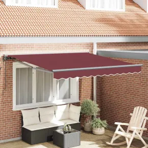 Cortină Retractabilă Manuală Roșu Burgund 350x250 cm