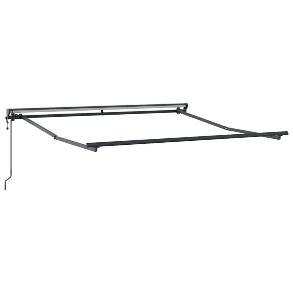 Cortină Retractabilă Manuală Antracit și Alb 350x250 cm