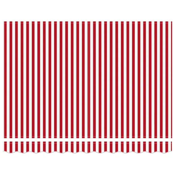 Cortină Retractabilă Manuală Roșu-Alb 350x250 cm