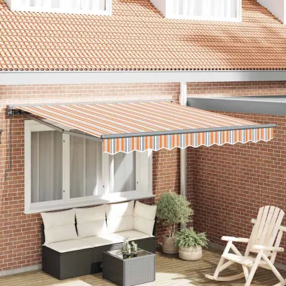 Cortină Retractabilă Manuală Albastru Marin 350x250 cm