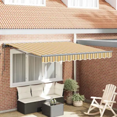 Cortină Retractabilă Manuală Albastru Marin 350x250 cm