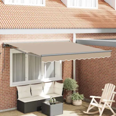 Cortină Retractabilă Manuală Bej 350x250 cm - UMBRĂ