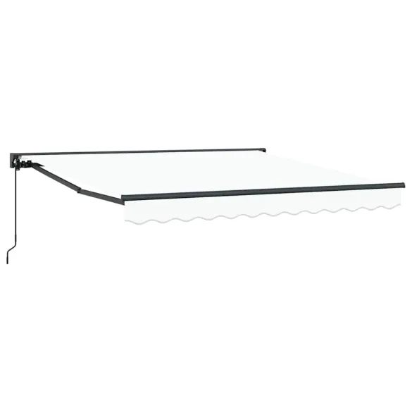 Cortină Retractabilă Manuală Albă 350x250 cm - Umbră Perfectă