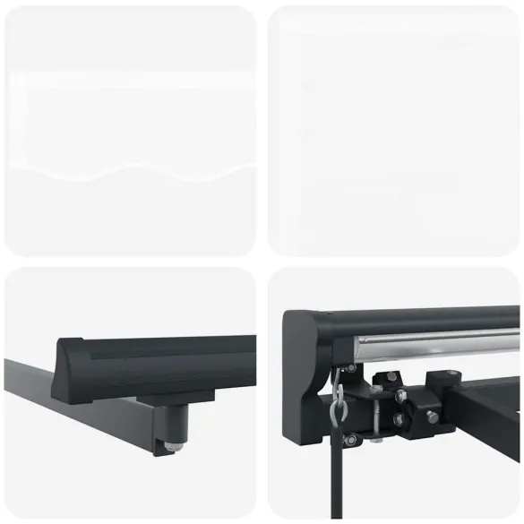 Cortină Retractabilă Manuală Albă 350x250 cm - Umbră Perfectă