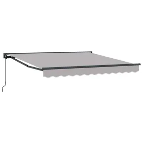 Cortină Retractabilă Manuală Gri 350x250 cm - Livrare Gratuită 2