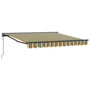 Cortină Retractabilă Manuală Verde-Galben 350x250 cm 2