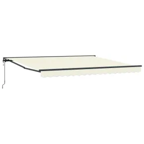 Cortină Retractabilă Manuală Crem 400x300 cm - Ușoară și Rezistentă 2