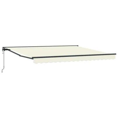 Cortină Retractabilă Manuală Crem 400x300 cm - Ușoară și Rezistentă