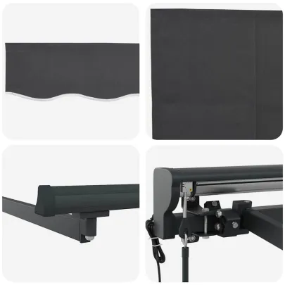 Cortină Retractabilă Manuală Antracit 400x300 cm - Umbră