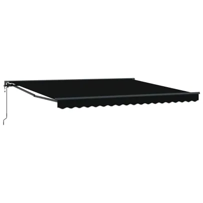 Cortină Retractabilă Manuală Negru 400x300 cm | Livrare Gratuită