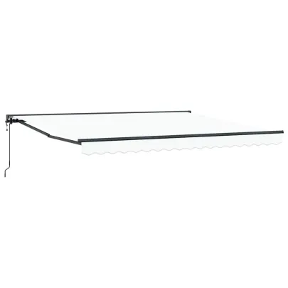 Cortină Retractabilă Manuală Albă 400x300 cm - Livrare Gratuită