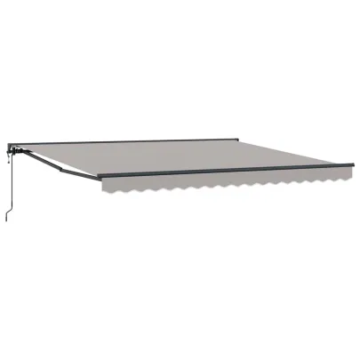 Cortină Retractabilă Manuală Gri 400x300 cm - Umbră Perfectă