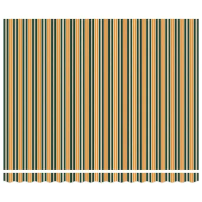 Cortină Retractabilă Manuală Verde-Galben 400x300 cm