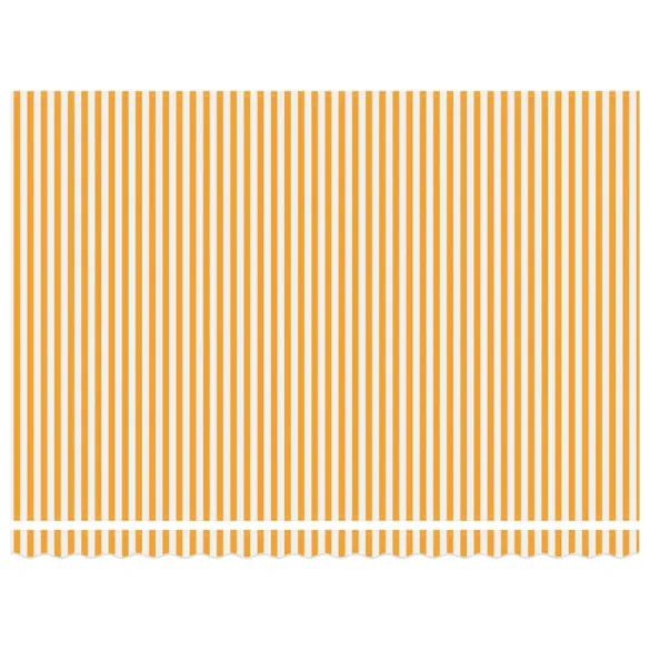 Cortină Retractabilă Manuală Portocalie-Albă 450x300 cm