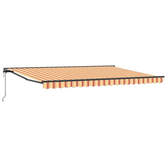 Cortină Retractabilă Manuală Galben-Portocalie 450x300 cm