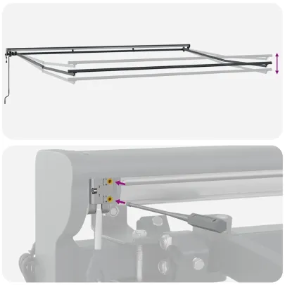 Cortină Retractabilă Manuală Albastru Marin 450x300 cm