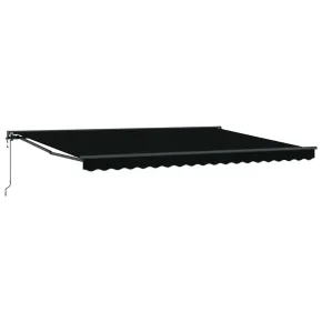 Cortină Retractabilă Manuală Negru 450x300 cm Poliester 2