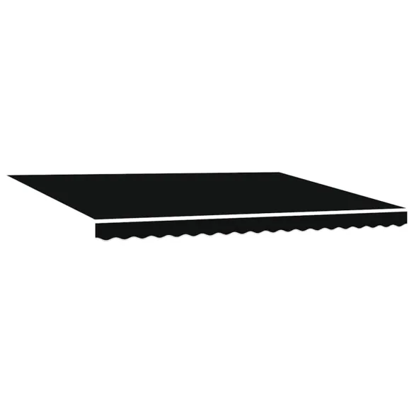 Cortină Retractabilă Manuală Negru 450x300 cm Poliester