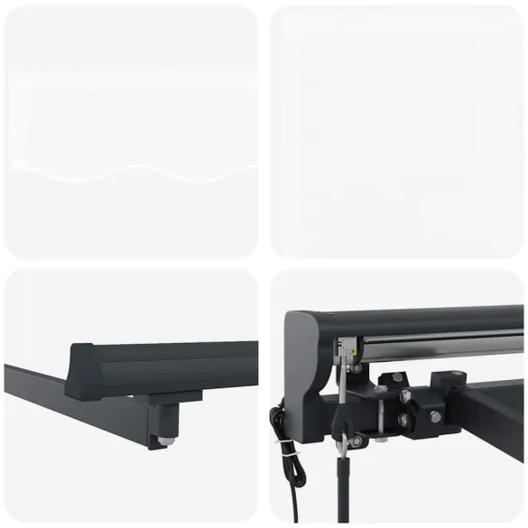 Cortină Retractabilă Albă 450x300 cm Poliamidă | Livrare Gratuită