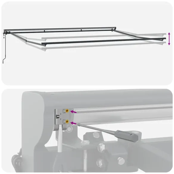 Cortină Retractabilă Albă 450x300 cm Poliamidă | Livrare Gratuită