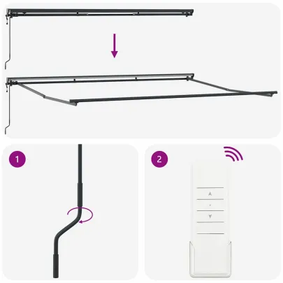 Cortină Retractabilă Manuală Roșie 450x300 cm - UMBRĂ