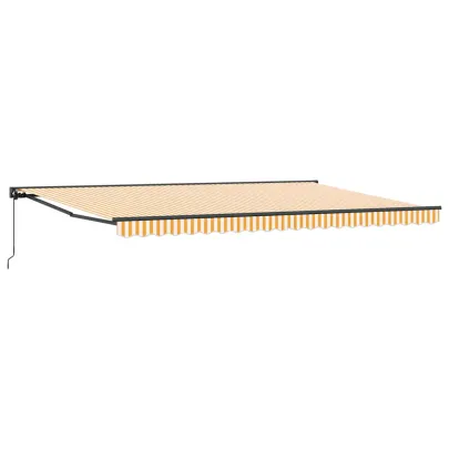 Cortină Retractabilă Manuală Portocalie-Albă 500x300 cm