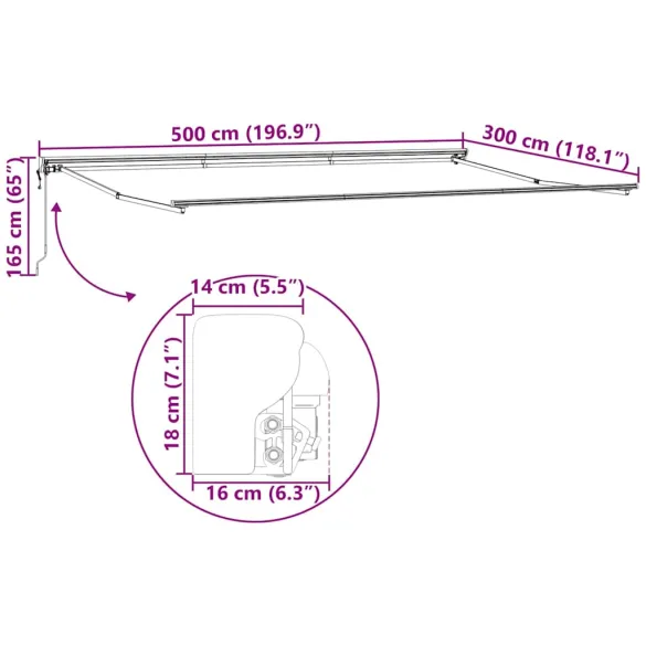 Cortină Retractabilă Manuală pentru Grădină și Balcon