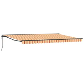 Cortină Retractabilă Manuală Galben-Portocalie 500x300 cm 2