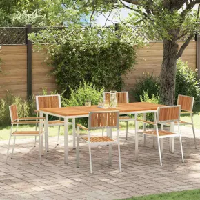 Set Dining Grădină 7 Piese Lemn Acacia Masiv | Livrare Gratuită