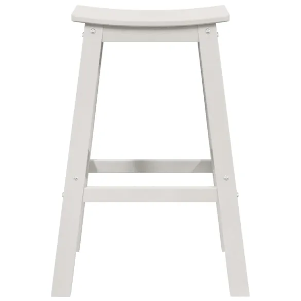 Set 6 Scaune Bar Alb HDPE | Mobilier Exterior Rezistent