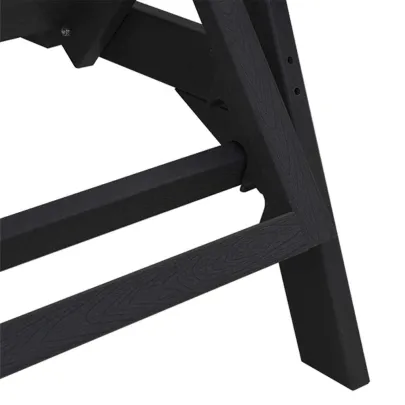 Șezlonguri Exterior 2 Bucăți Negru HDPE | Livrare Gratuită