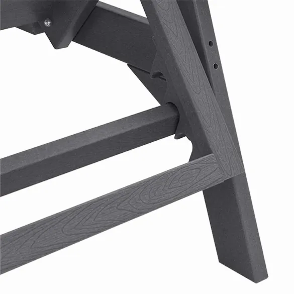 Set 2 Șezlonguri Gri HDPE - Livrare Gratuită