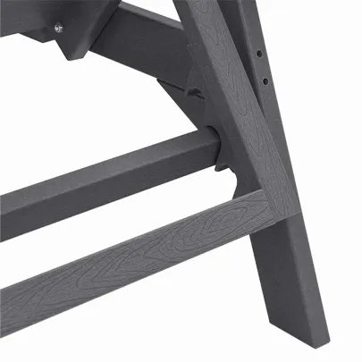 Set 2 Șezlonguri Gri HDPE - Livrare Gratuită