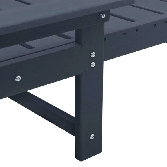 Set Lounge 3 Piese Bleumarin HDPE pentru Exterior