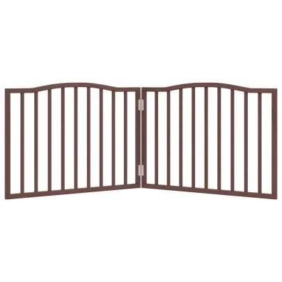 Poartă Pliabilă Câini 160 cm - Lemn Natural, Livrare Gratuită