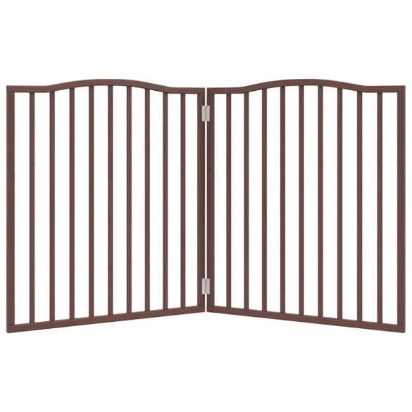 Poartă Pliabilă pentru Câini 160 cm - Lemn Natural