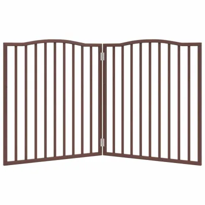 Poartă Pliabilă pentru Câini 160 cm - Lemn Natural