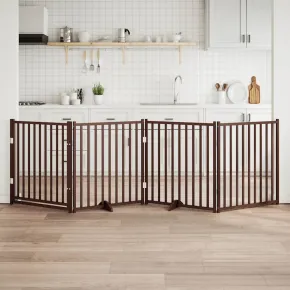 Poartă Câini Pliabilă Lemn Brad 320 cm - Portițe pentru Câini