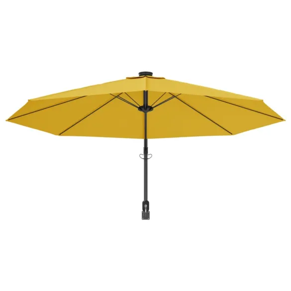 Umbrelă de soare montată pe perete galbenă 290 cm