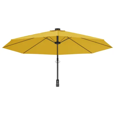 Umbrelă de soare montată pe perete galbenă 290 cm