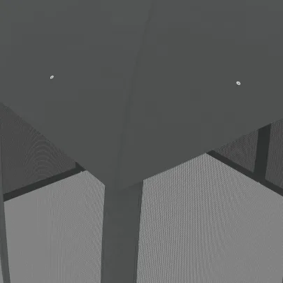 Foișor Gradină Antracit 3x3m cu Acoperiș Dublu | Livrare Gratuită